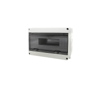 Бокс 18мод навесной серый черная прозрачная дверь IP65 PDB/W 40 Jazzway