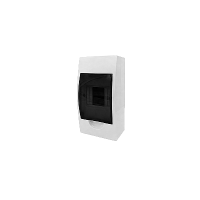 Бокс 4мод навесной белый черная прозрачная дверь IP41 PDB/W 10 Jazzway