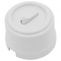 Бирони белый выключатель 1кл открытая 10А IP40  клавишный Jantera