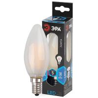 Лампа свеча свд Е14 5Вт 4000К 490лм В35 матовая филамент ЭРА 