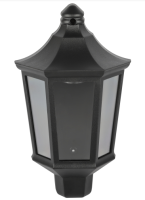 Светильник садово-парковый настенный 60Вт Е27 Пластик черный IP44