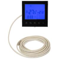 Терморегулятор теплого пола скрытая 16А программируемый черный Rexant сенсор