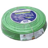 ВВГ-Пнг(А)-LS 3*4 ок(N;PE)-0,66кВ медь зеленый плоский кабель /(100м) Кристалл-Электро