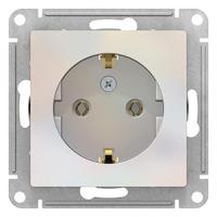 Атлас жемчуг розетка скрытая 1-мест заземление IP20 