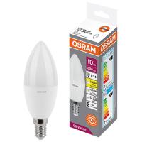 Лампа свеча свд Е14 10Вт 3000К 800лм B75 матовая Osram LED Value, аналог 707097