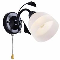 Светильник настенный (бра) 1*60Вт E27 черный/хром Россвет с выключателем