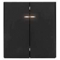 Миле Стронг антрацит выключатель 2кл с подсветкой скрытая 10А IP20 