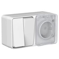 Атлас Профи серый блок Р+В2кл открытая горизонтально заземление шторки IP54 