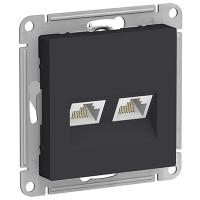 AtlasDesign карбон розетка RJ45 скрытая 2-ая  