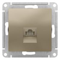 AtlasDesign шампань розетка RJ45 8(8) скрытая 1-ая  