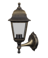Светильник садово-парковый настенный 60Вт Е27 Пластик бронза IP44 4х гранный
