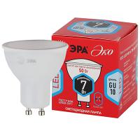 Лампа свд 220В GU10 7Вт 4000К 560лм MR16 матовая ЭРА 