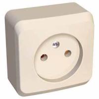 Этюд кремовый розетка открытая 1-мест IP20 