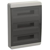 Бокс 54мод навесной белый черная прозрачная дверь IP41 ЩРН-П IEK TEKFOR