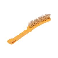 Щетка по металлу с пластиковой ручкой 4 рядная 260мм Kranz