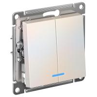 AtlasDesign жемчуг выключатель 2кл с подсветкой скрытая 10А IP20 