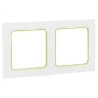 Стокгольм белый/зеленый рамка 2-ая универсально 