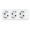 Колодка 3-мест 16А белый пластик заземление IP20 IN HOME 