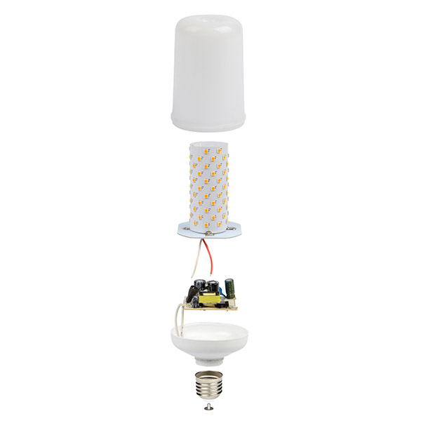 Лампа свд LED-L60-6W/Flame/E27/PLD01WH Uniel
