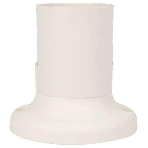 Патрон накладной E27 пластик белый Rexant прямой