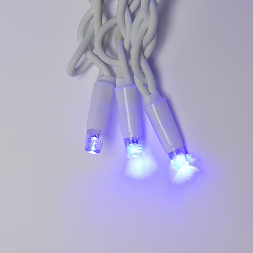 Гирлянда бахрома 3*0,7м синий 200свд IP67 белый провод эффект мерцания каучук