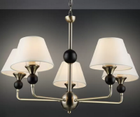 Светильник потолочный (люстра) 5*60Вт Е27 черный/бронза