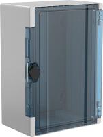 Корпус ЩМПп 350*250*150мм IP66 Пластик серый IEK прозр.дверь