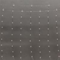 Гирлянда занавес 3*3м холодный белый 300свд с контроллером IP20 прозрачный провод роса катуш. ДУ+USB