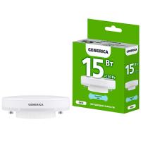 Лампа свд 220В GX53 15Вт 6500К 1500лм таблетка матовая GENERICA (IEK) 