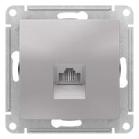 AtlasDesign алюминий розетка RJ45 скрытая 1-ая  