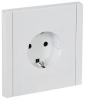 Фортепиано белый розетка скрытая 1-мест заземление быстрозажим. клем. IP20 