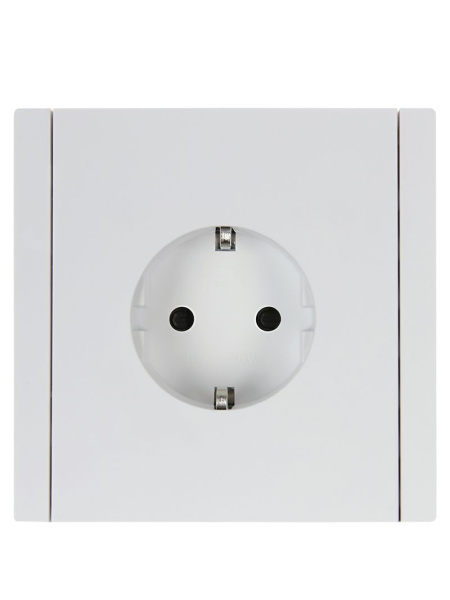 Фортепиано белый механизм розетки скрытая 1-мест заземление шторки IP20 