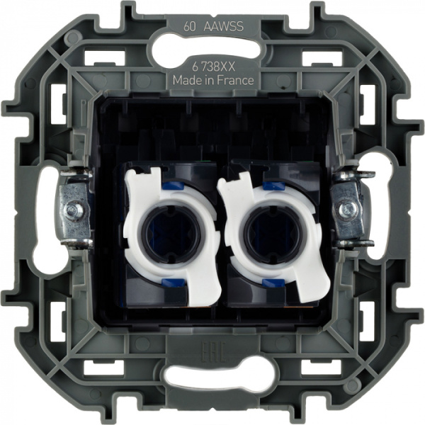 Инспириа антрацит розетка RJ45 8(8) скрытая 2-ая cat5e