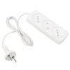 Удлинитель 3-мест 1,5м ШВВП 2*0,75 белый PROconnect