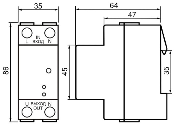 Устройство защиты от дугового пробоя УЗДП63М Меандр