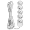 Удлинитель 5-мест 3м ПВС 3*1,5 белый IEK  UNO