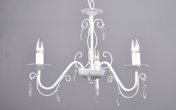 Светильник подвесной (люстра) 3*60Вт E14 белый 