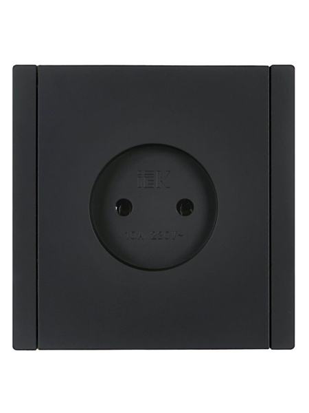 Фортепиано черный механизм розетки скрытая 1-мест IP20 