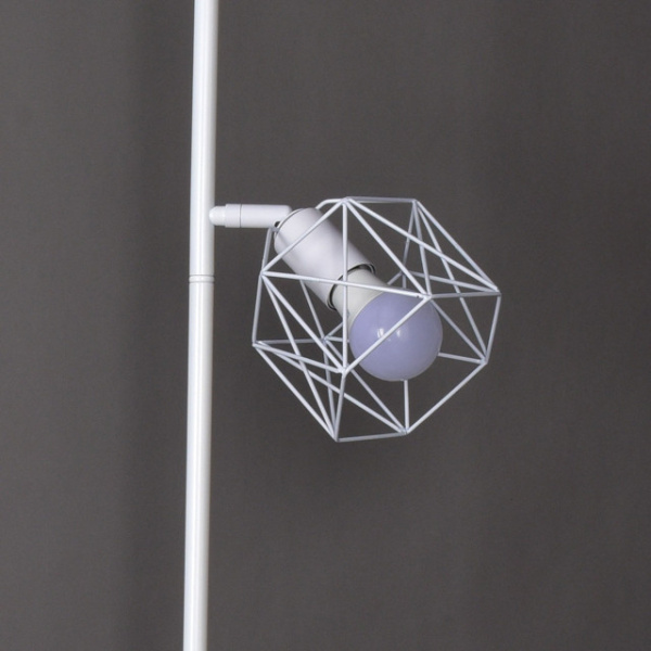 Торшер 2*60Вт E27 белый Готика