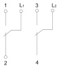 SKANDY Выключ. 2-кл. прох. 10А SK-V05Bl черн. IEK
