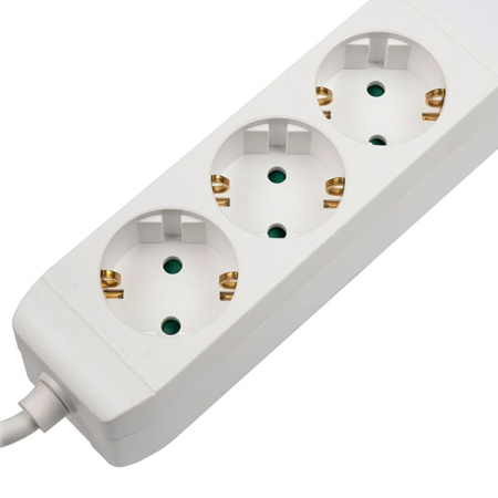 Удлинитель 3-мест 1,5м ПВС 3*1 белый выкл 3*USB Jazzway  струбцина