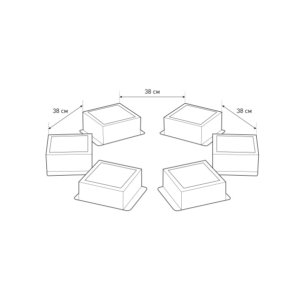 Светильник даунлайт свд 36Вт 4000К 3420лм квадрат металлик встраиваемый ЭРА 6х грильято