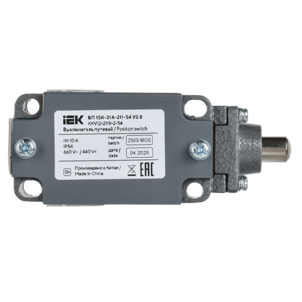 Выключатель концевой толкатель IP54 ВП 15К-21А-211-54 У2 IEK прямого действ.