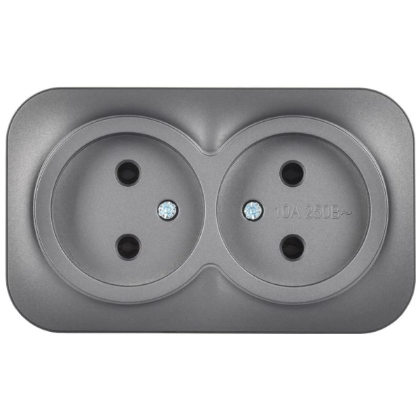 GLORY Роз. 2-я без з/к/ш о/у 10А РС22-2-ХСм сталь м. IEK