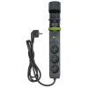 Удлинитель 3-мест 1,5м ПВС 3*1 серый выкл 3*USB Jazzway  струбцина