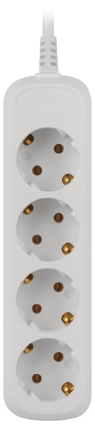 Удлинитель 4-мест 1,5м ПВС 3*1 белый ЭРА  Greenline