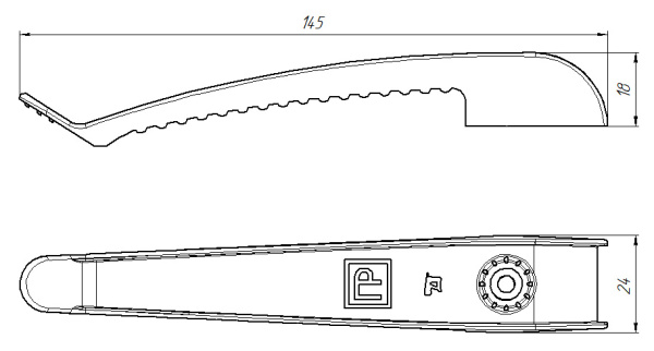 Держатель кабеля односторонний 0-10мм пластик черный ПРОМРУКАВ 