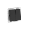 AtlasDesign карбон переключатель 2кл скрытая 10А IP20 быстрозажим.клем.  