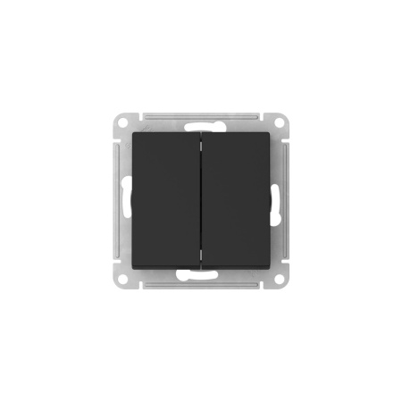 AtlasDesign карбон переключатель 2кл скрытая 10А IP20 быстрозажим.клем.  