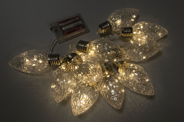 Гирлянда нить 1,3м теплый белый 60свд IP20 прозрачный провод Лампы 